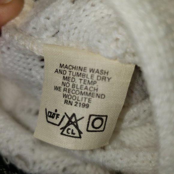 VTG Knit Cardigan Sweater Womens 36 USA Woolite Woven Waves Scallop-Knit - Picture 6 of 8